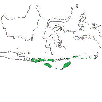 Map showing distribution of the species